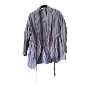 Primark Cares Blue‎ Lightweight Blazer Jacket Tie Waist Size 8